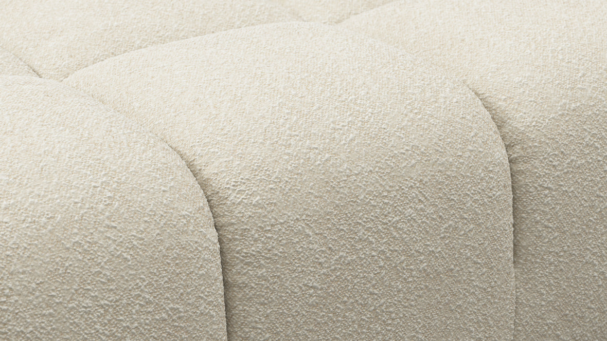 Tufted - Tufted Ottoman, Eggshell Boucle