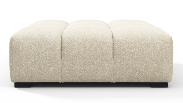 Tufty - Tufty Ottoman, Eggshell Boucle