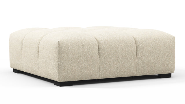 Tufty - Tufty Ottoman, Eggshell Boucle