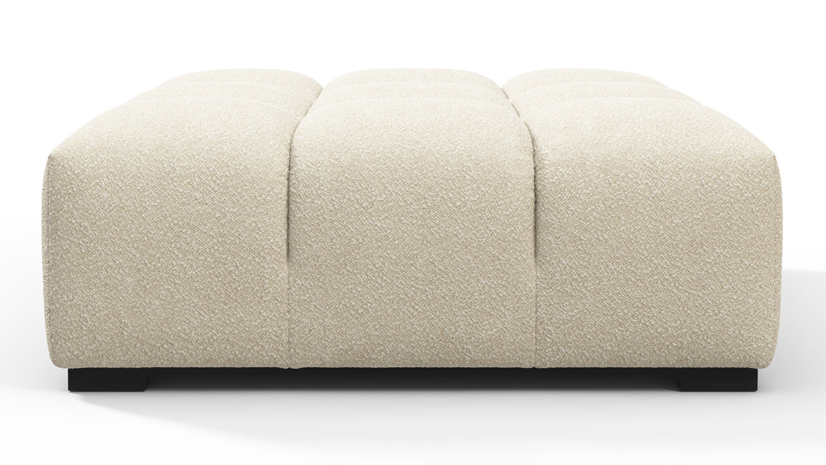 Tufted - Tufted Ottoman, Eggshell Boucle