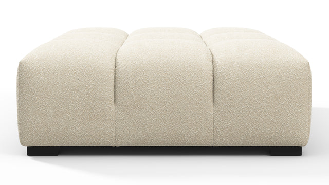 Tufty - Tufty Ottoman, Eggshell Boucle