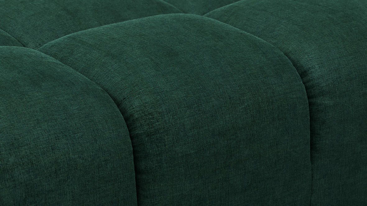 Tufty - Tufty Ottoman, Forest Green Chenille