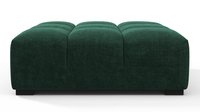 Tufted - Tufted Ottoman, Forest Green Chenille