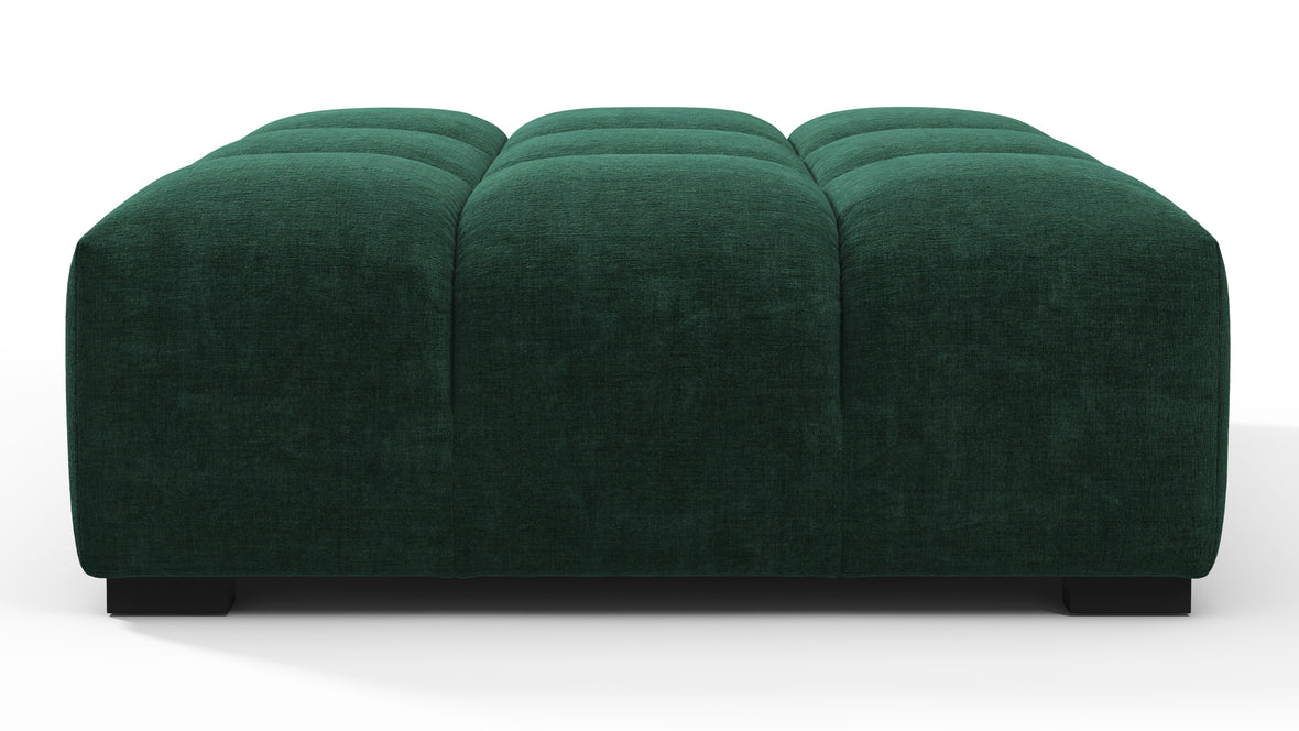 Tufty - Tufty Ottoman, Forest Green Chenille