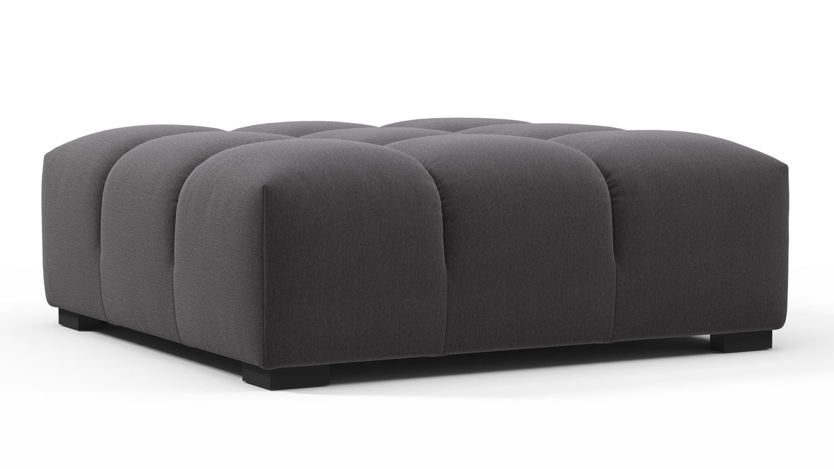 Tufty - Tufty Ottoman, Ink Brushed Weave