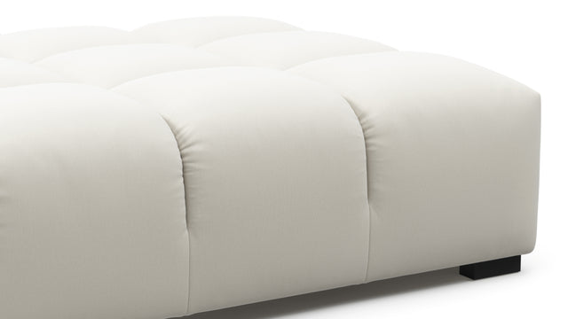 Tufty - Tufty Ottoman, Oatmeal Brushed Weave