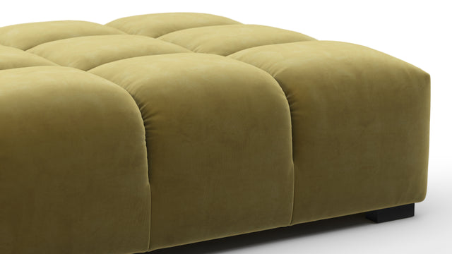 Tufty - Tufty Ottoman, Olive Gold Velvet