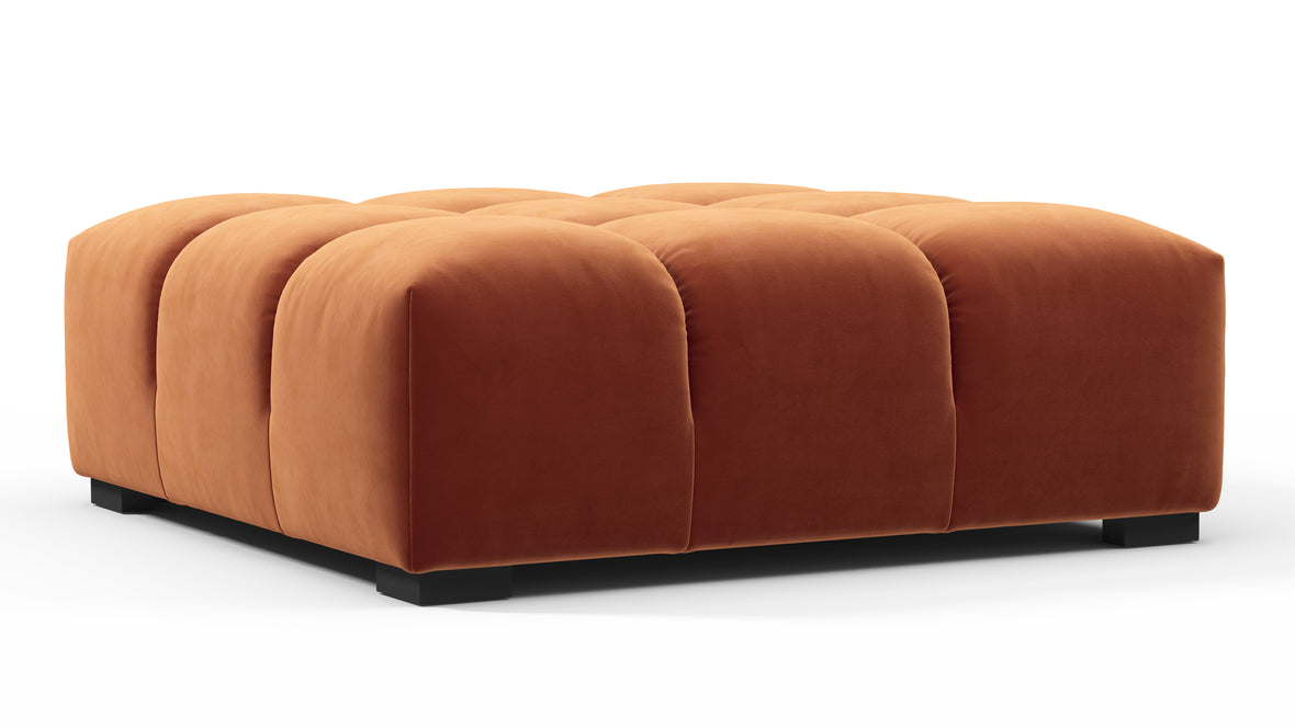 Tufted - Tufted Ottoman, Spice Velvet