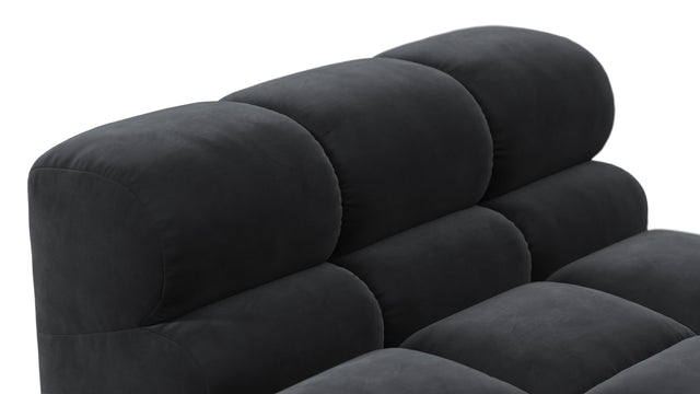 Tufted - Tufted Module, Armless, Black Velvet