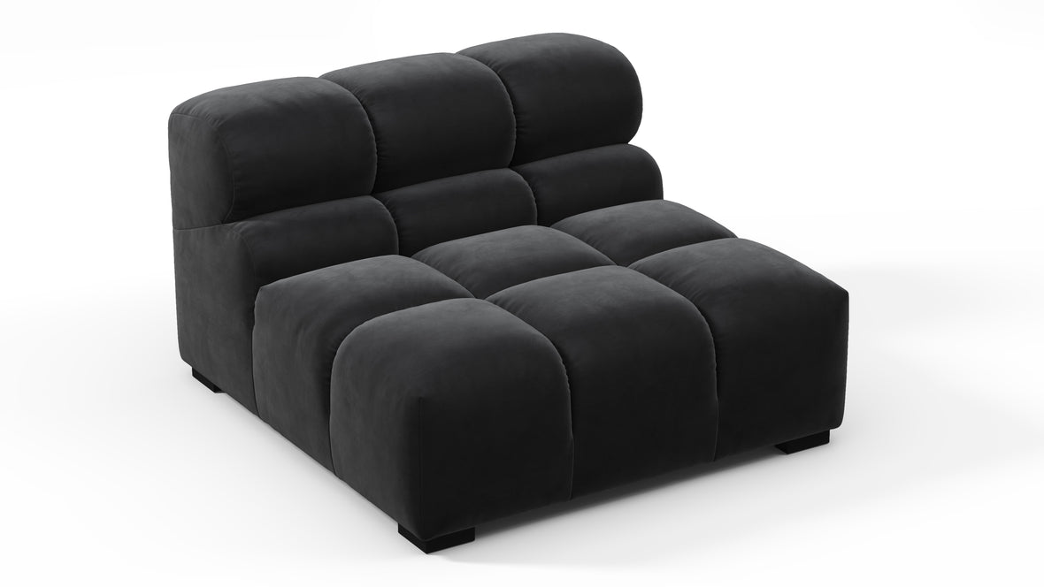 Tufted - Tufted Module, Armless, Black Velvet