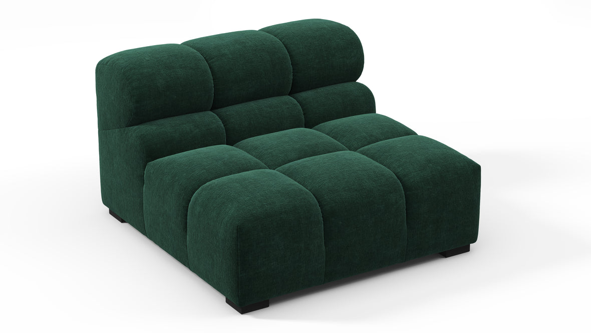 Tufted - Tufted Module, Armless, Forest Green Chenille