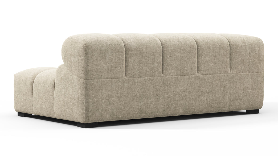 Tufted - Tufted Module, Extra Large Left Corner, Beige Gray Chenille