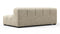 Tufty - Tufty Module, Extra Large Left Corner, Beige Gray Chenille