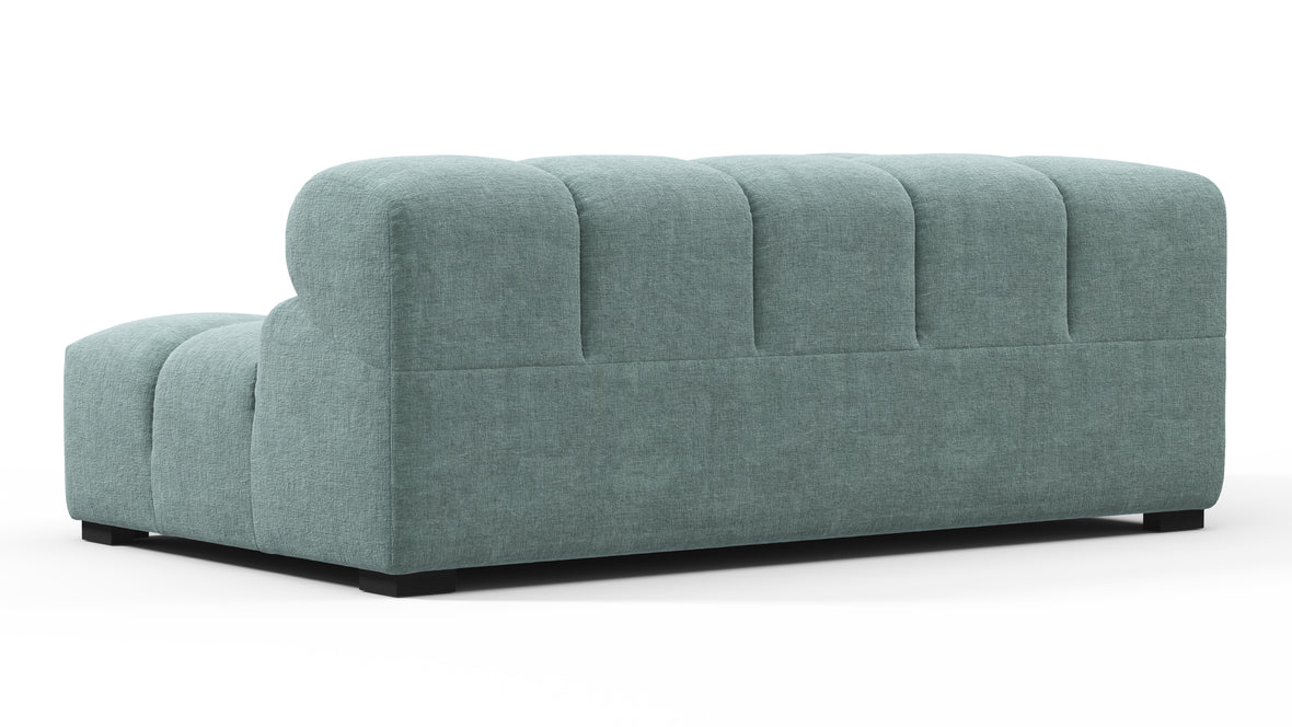 Tufted - Tufted Module, Extra Large Left Corner, Cerulean Chenille