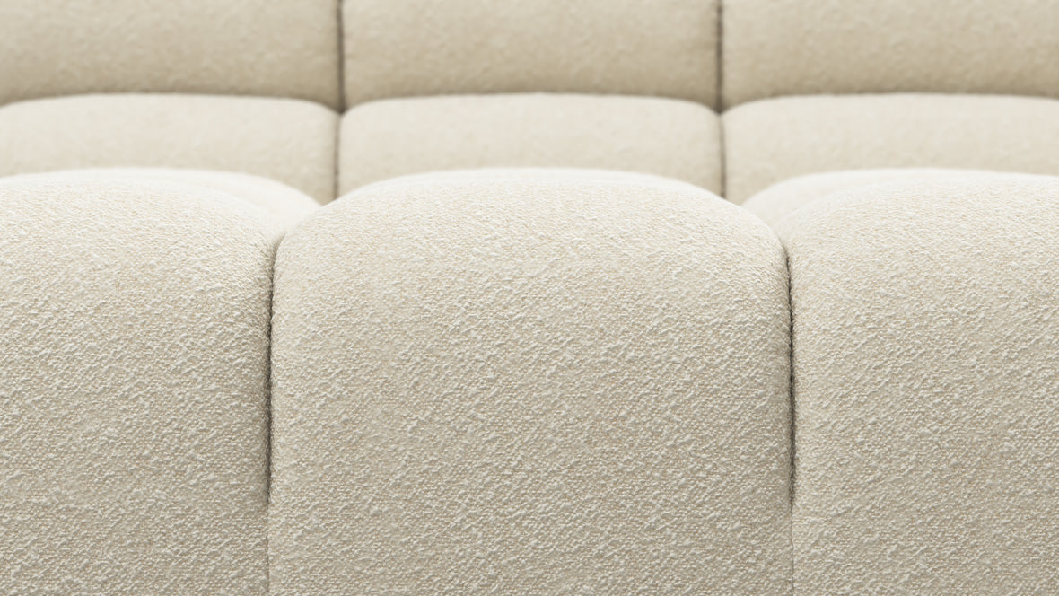 Tufted - Tufted Module, Extra Large Left Corner, Eggshell Boucle