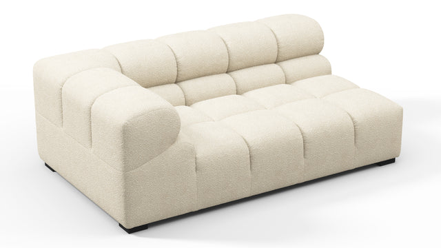 Tufted - Tufted Module, Extra Large Left Corner, Eggshell Boucle