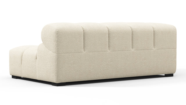 Tufted - Tufted Module, Extra Large Left Corner, Eggshell Boucle