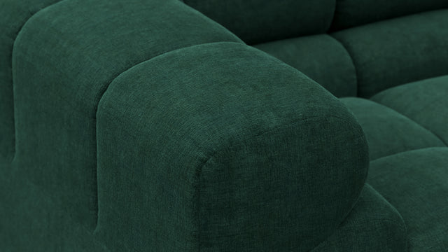 Tufted - Tufted Module, Extra Large Left Corner, Forest Green Chenille