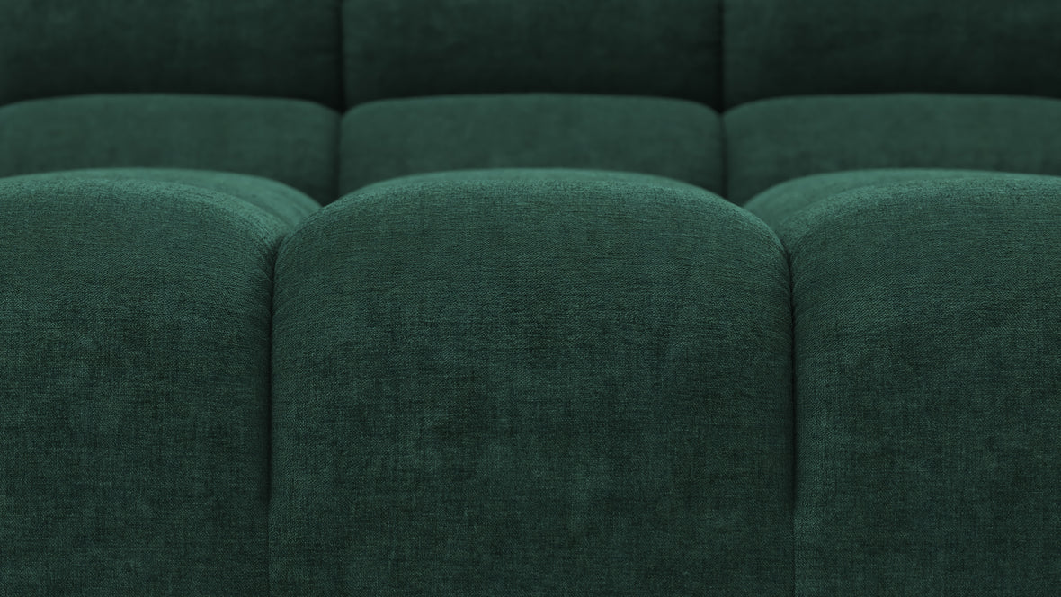 Tufted - Tufted Module, Extra Large Left Corner, Forest Green Chenille