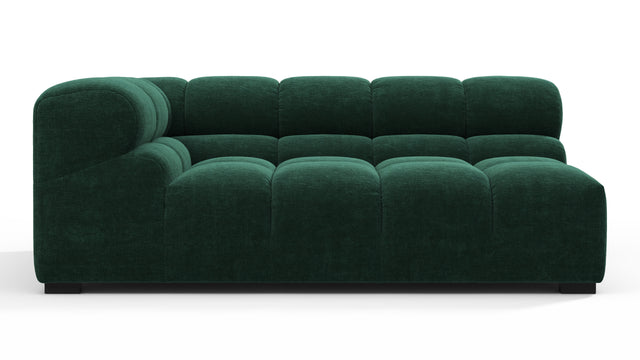 Tufted - Tufted Module, Extra Large Left Corner, Forest Green Chenille