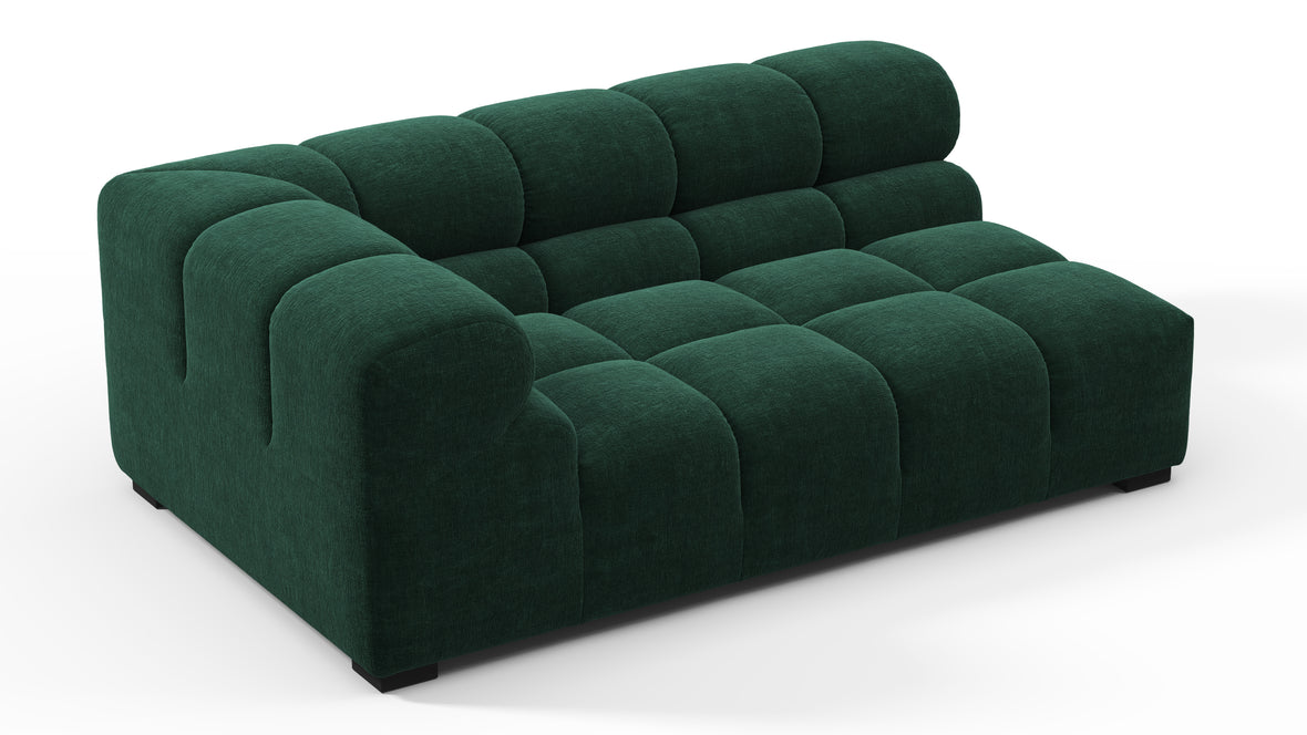 Tufted - Tufted Module, Extra Large Left Corner, Forest Green Chenille