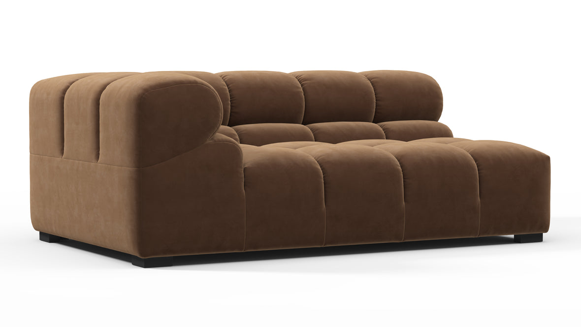 Tufted - Tufted Module, Extra Large Left Corner, Mocha Velvet