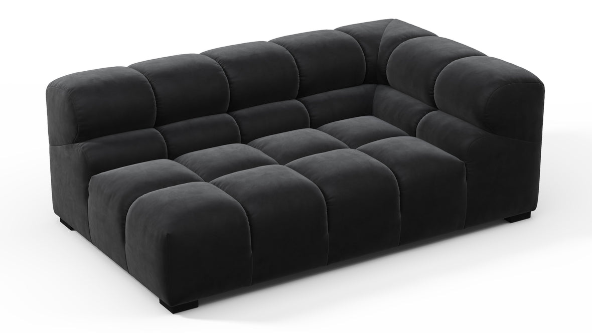 Tufted - Tufted Module, Extra Large Right Corner, Black Velvet