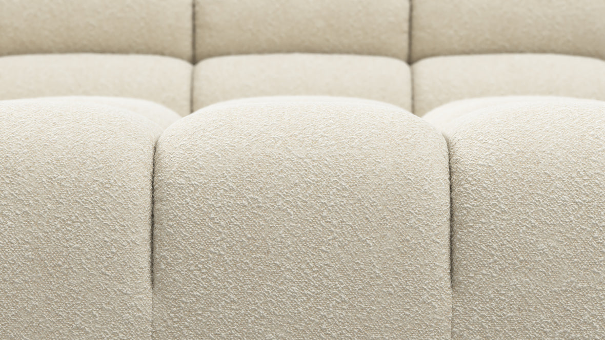 Tufted - Tufted Module, Extra Large Right Corner, Eggshell Boucle