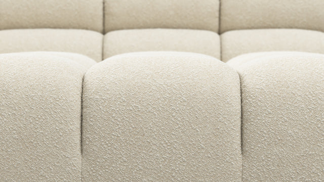 Tufted - Tufted Module, Extra Large Right Corner, Eggshell Boucle