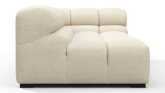 Tufted - Tufted Module, Extra Large Right Corner, Eggshell Boucle