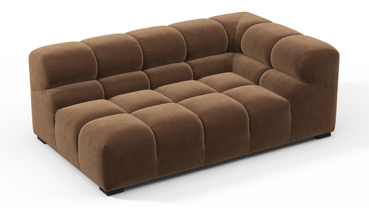 Tufted - Tufted Module, Extra Large Right Corner, Mocha Velvet