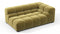 Tufted - Tufted Module, Extra Large Right Corner, Olive Gold Velvet