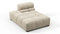 Tufted - Tufted Module, Left Chaise, Armless, Beige Gray Chenille