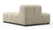 Tufted - Tufted Module, Left Chaise, Armless, Beige Gray Chenille