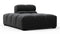 Tufted - Tufted Module, Left Chaise, Armless, Black Velvet