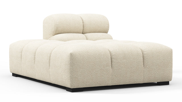 Tufted - Tufted Module, Left Chaise, Armless, Eggshell Boucle