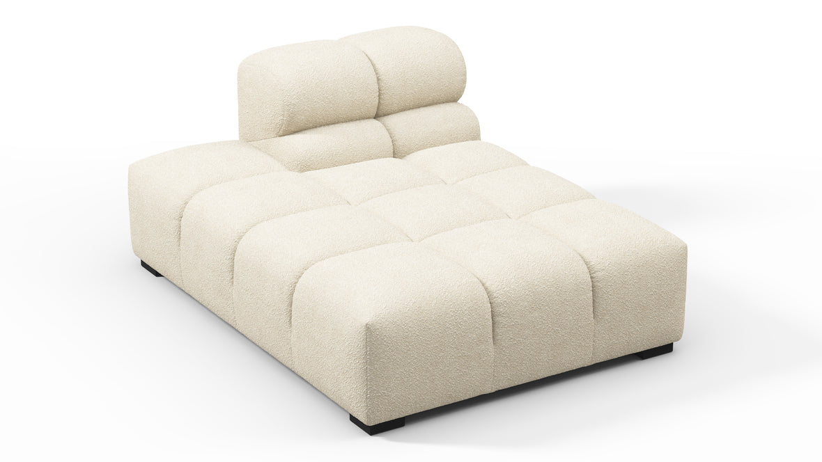 Tufted - Tufted Module, Left Chaise, Armless, Eggshell Boucle