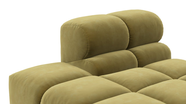 Tufted - Tufted Module, Left Chaise, Armless, Olive Gold Velvet