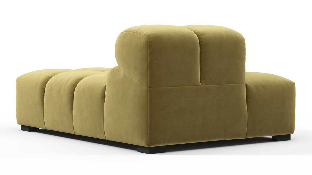 Tufted - Tufted Module, Left Chaise, Armless, Olive Gold Velvet