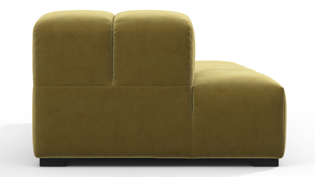 Tufted - Tufted Module, Left Chaise, Armless, Olive Gold Velvet