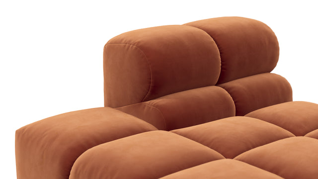 Tufted - Tufted Module, Left Chaise, Armless, Spice Velvet