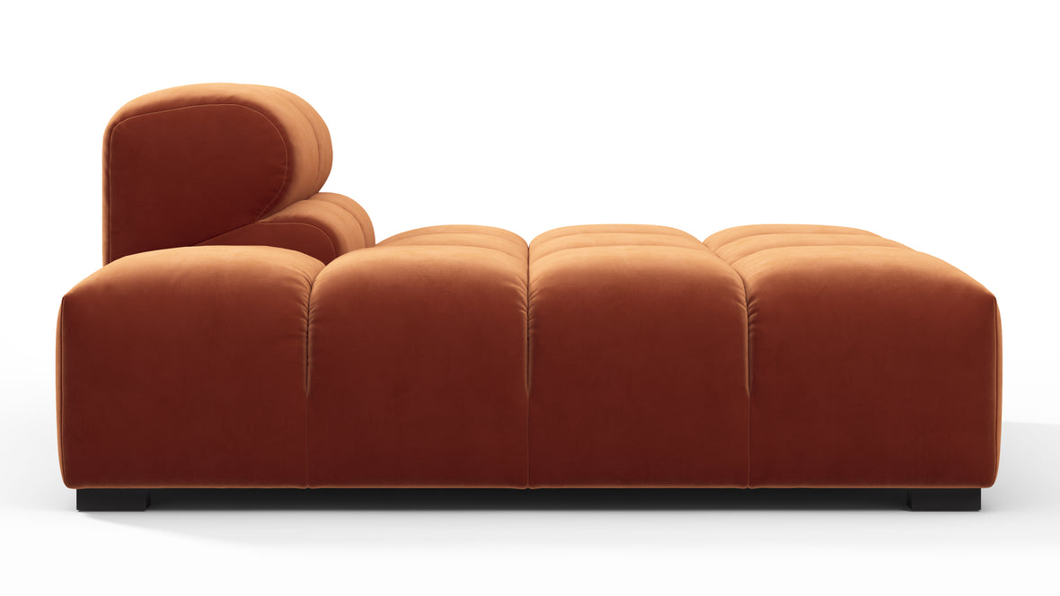 Tufted - Tufted Module, Left Chaise, Armless, Spice Velvet