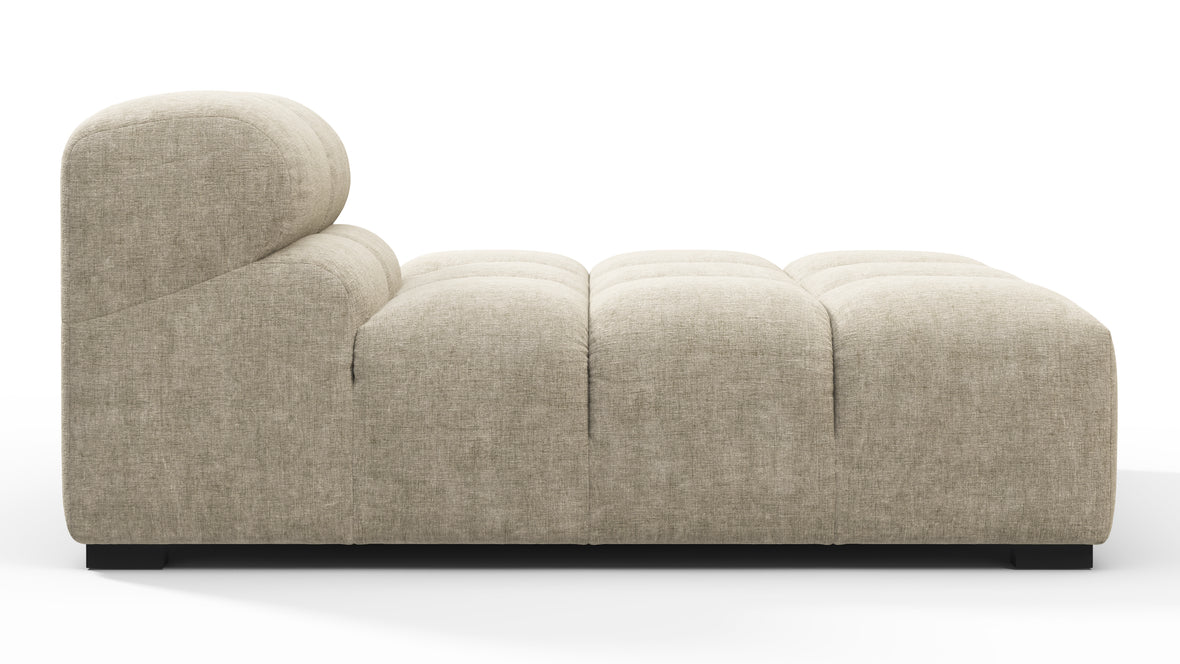 Tufted - Tufted Module, Right Chaise, Armless, Beige Gray Chenille