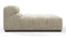 Tufted - Tufted Module, Right Chaise, Armless, Beige Gray Chenille