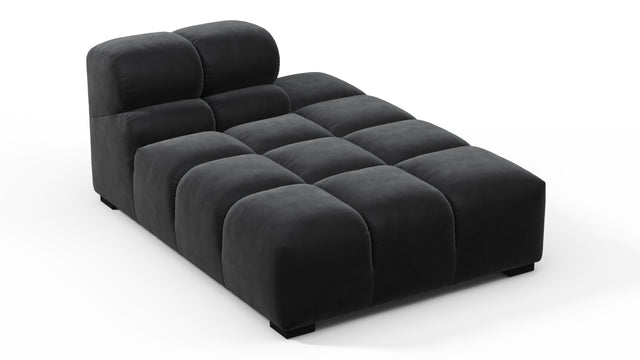 Tufted - Tufted Module, Right Chaise, Armless, Black Velvet