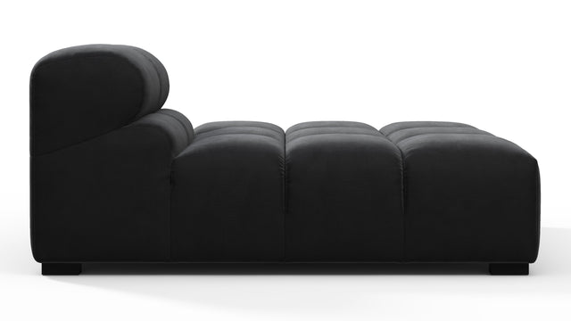 Tufted - Tufted Module, Right Chaise, Armless, Black Velvet