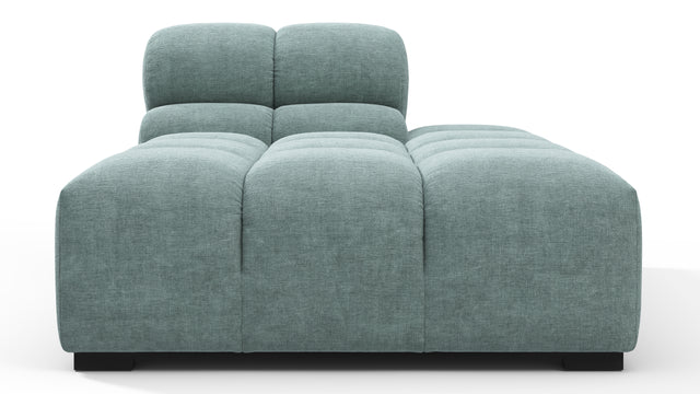 Tufted - Tufted Module, Right Chaise, Armless, Cerulean Chenille