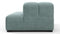 Tufted - Tufted Module, Right Chaise, Armless, Cerulean Chenille