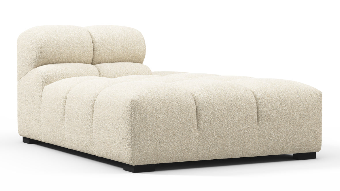 Tufted - Tufted Module, Right Chaise, Armless, Eggshell Boucle