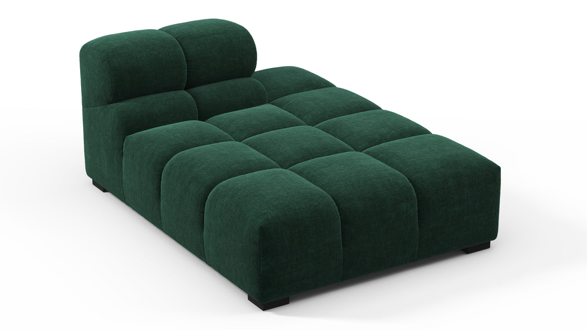 Tufted - Tufted Module, Right Chaise, Armless, Forest Green Chenille